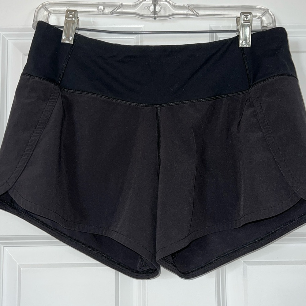 Lululemon black lined shorts,  Size 6